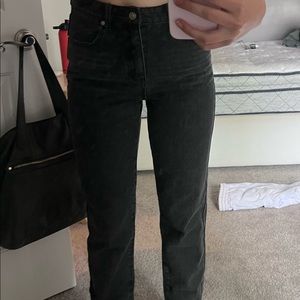 Princess Polly washed black mom jean